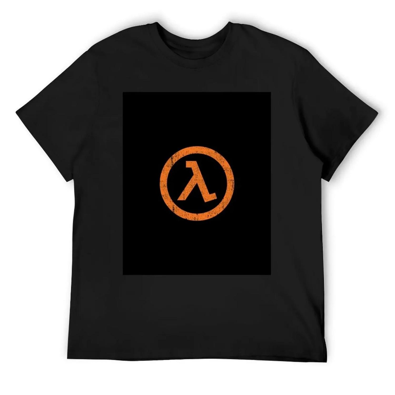 Half Life Lambda Symbol T-Shirt luxury t-shirt cotton graphic tees heavyweights t shirts for men S