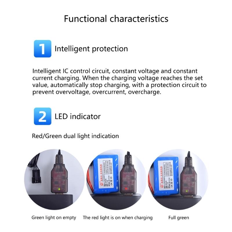SM4P USB Charging Cable SM4P Charger LED Indicators For 7.4V LithiumBattery RCModel Vehicles Boats Remote Controlled Toy