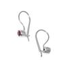 Boucles d'oreilles Grenat: Boucles d'oreilles à crochet en argent sterling 925, Pierre précieuse rouge