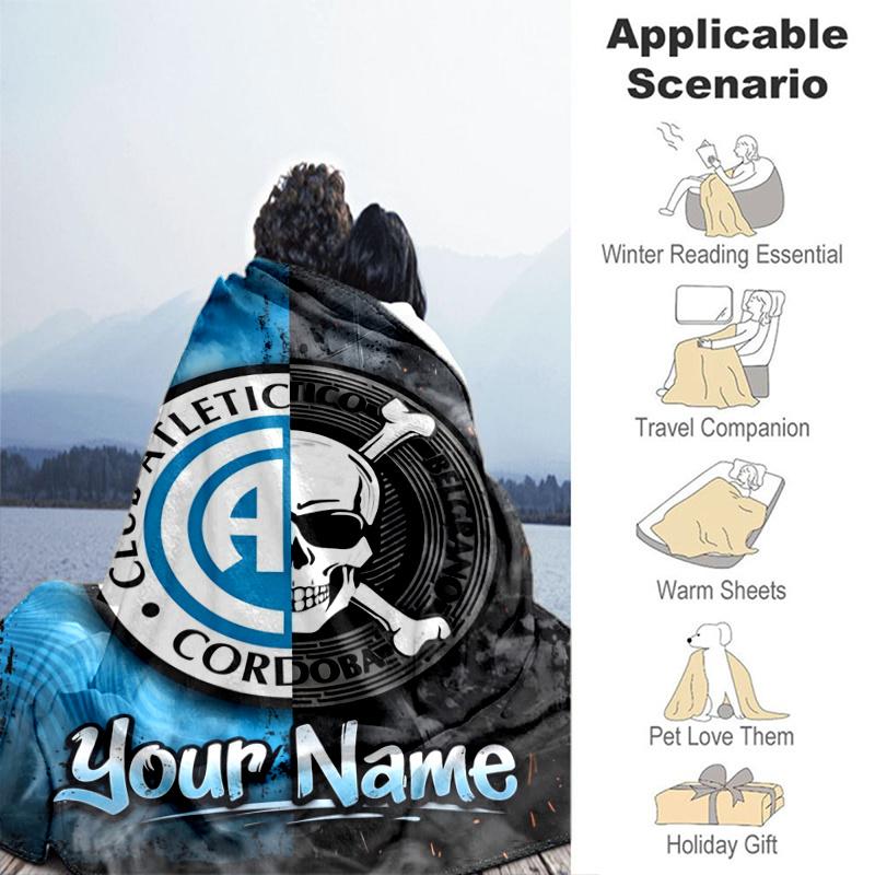 Custom Name CAB Football Blanket Flannel Blanket for Camping, Hiking, Garden Parties, Picnic Essentials,gift for family and friend