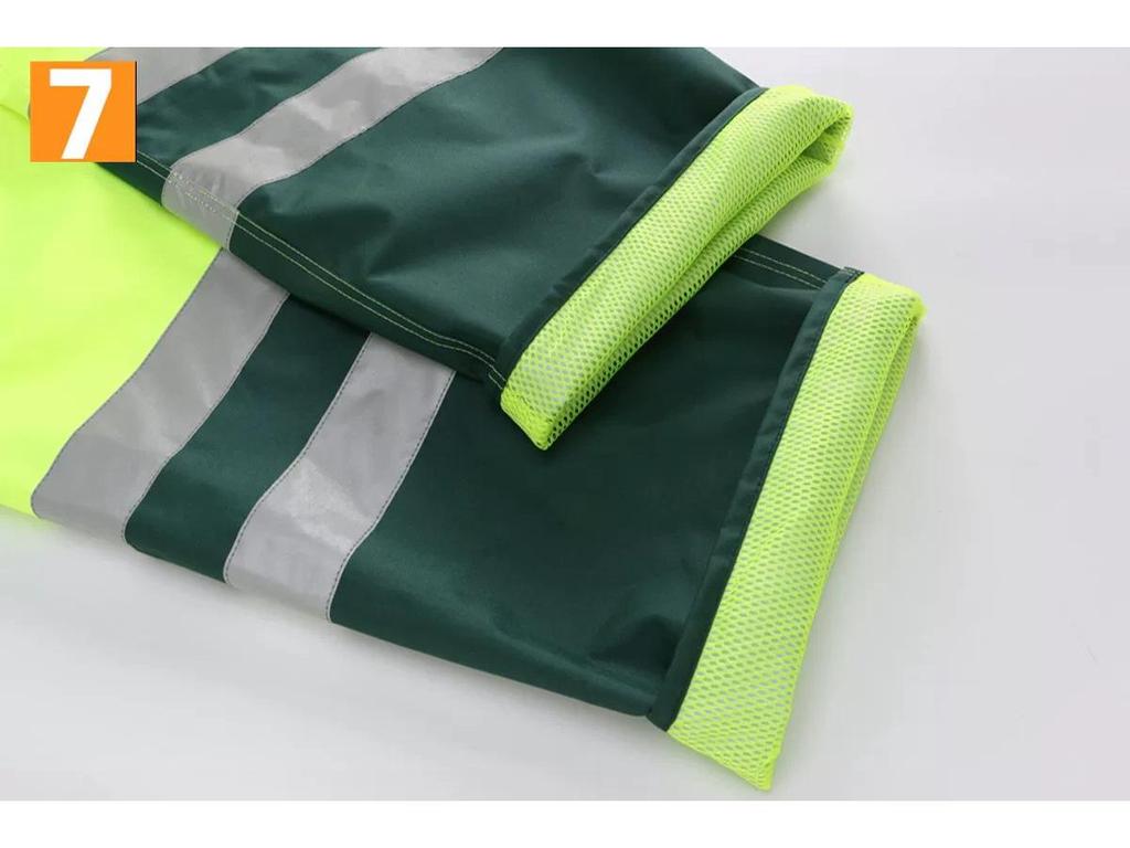 Neues Color-Block Sturmfestes 300D Oxford Outdoor Reflektierendes Regenmantelset