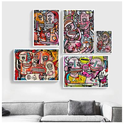 Graffiti Street Art Joachim Abstract Colorful Canvas Painting Wall Art Pictures For Living Room Bedroom Home Decoration No Frame