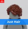 Non-Toxic 10Pcs/Lot Moc Bricks Brown Male Hairs For 4Cm Figure Body Wear Compatible With Major Brand Building Blocks Toys Dolls