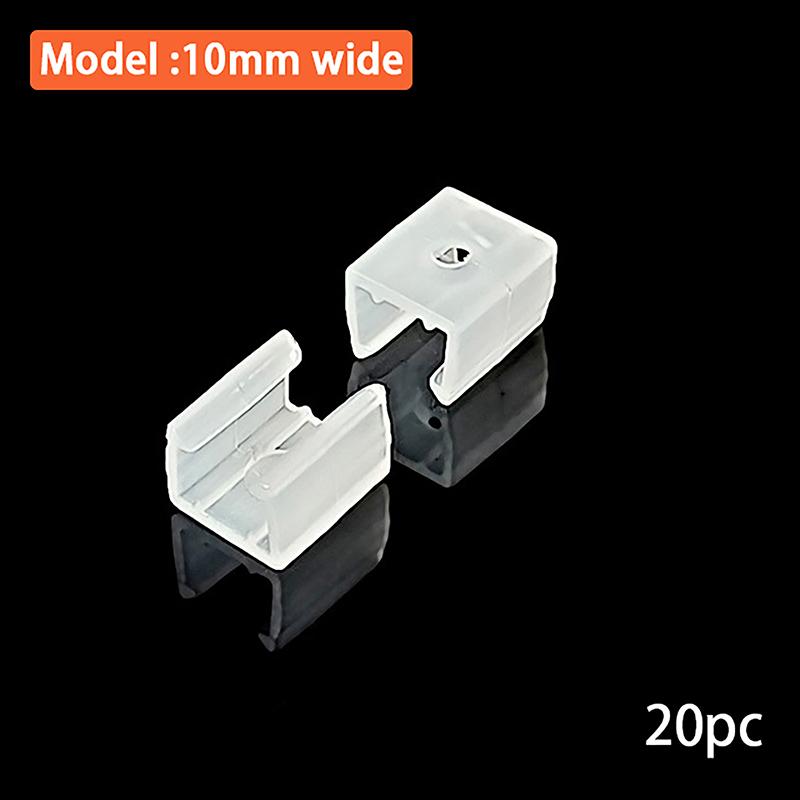 

10/20/50/100PCS 10/12/13/16/20mm LED Strip Fix Clips Connector For Fixing 2835 Neon Light 220V COB Plastic Buckle Flexible Parts 10MM 20PCS