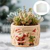 Papai Noel Palhaço Engraçado Natal Relevo Planta Suculenta Resina Molde de Silicone Chapéu de Natal Papai Noel Caixa de Armazenamento Moldes de Gesso