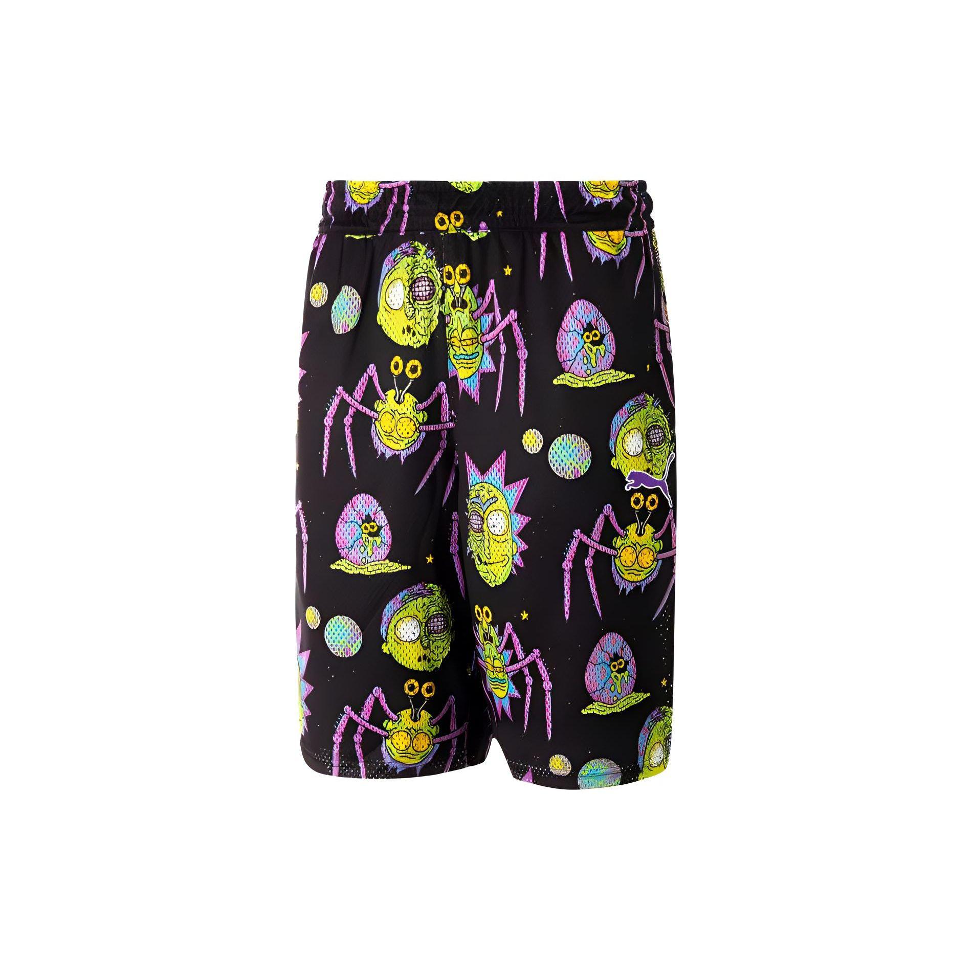 

Puma Ss23 Printed Elastic Belt Casual Shorts Men Shorts Black 537099-01 S