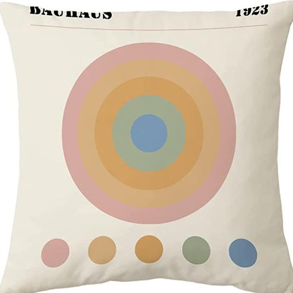 Modern Ins Style Pink Girl's Heart Pillow Case Nordic Linen Cushion Sofa Bedside Pillow