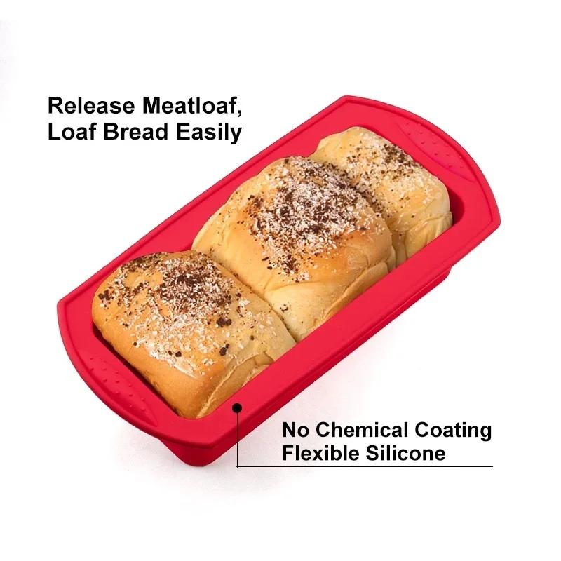 Round Shape Silicone Cake Mold, Rectangular Silicone Bread Pan, 12 Holes Muffin Cupcake Baking Pans