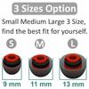 XDcase 3pcs / Set Replacement Silicone Ear Tips Kit, M Size