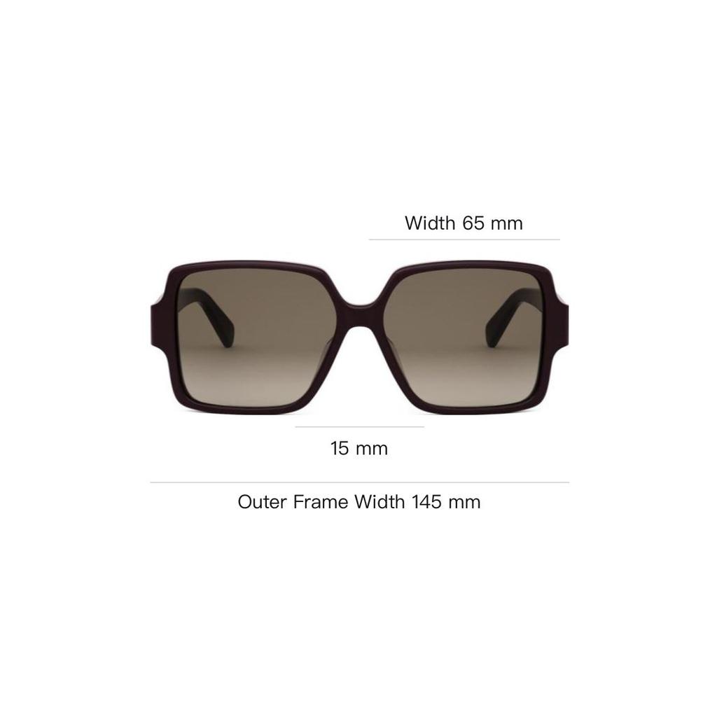 Celine Square Acetate Sunglasses Women sunglasses Brown CL40316U