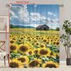 Sunflowers under Blue Sky - HD printed curtain - Polyester material - Suitable for bedroom, living room, study (customizable)