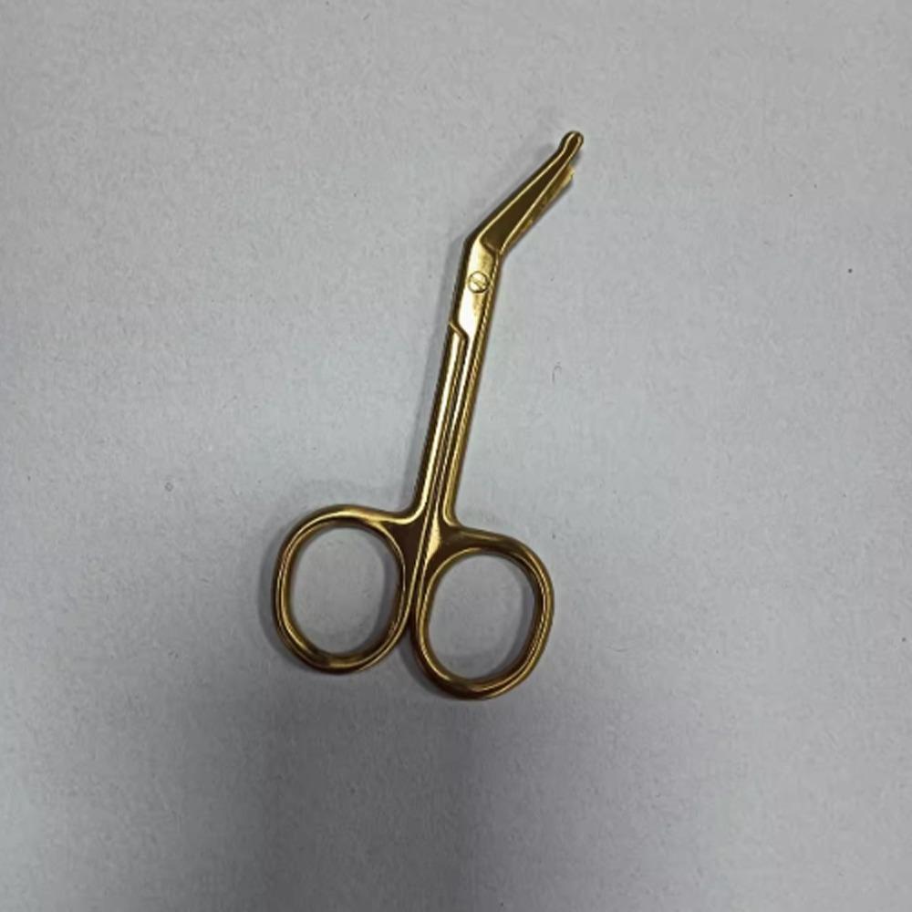 Hochwertige Edelstahl Verbandsschere Gebogen 11cm Krankenschwester Schere Rostfrei Bunt Mullschere Haushalt gold