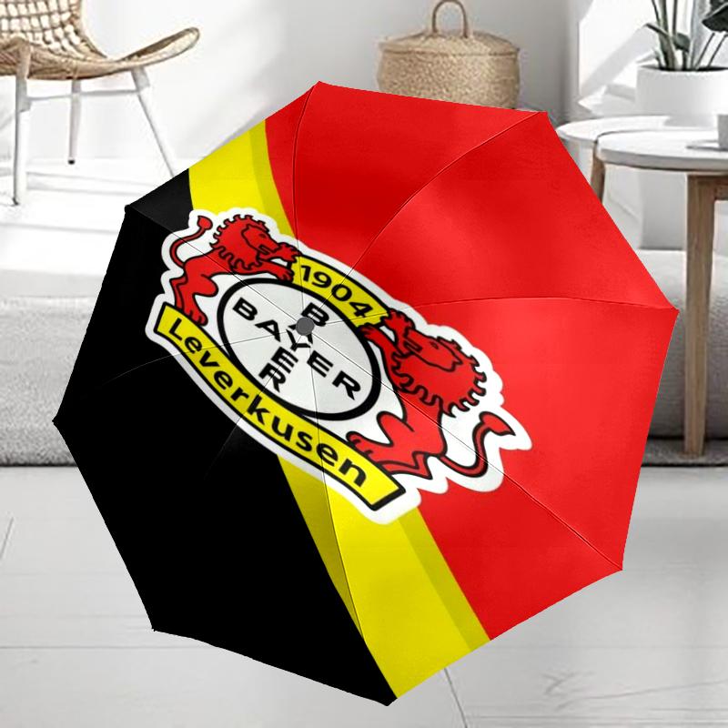 Bayer Leverkusen Theme Automatic Umbrella, Lightweight & Portable, 8 Rib, Perfect for Outdoor Travel, Birthdays, Christmas, Gifts.