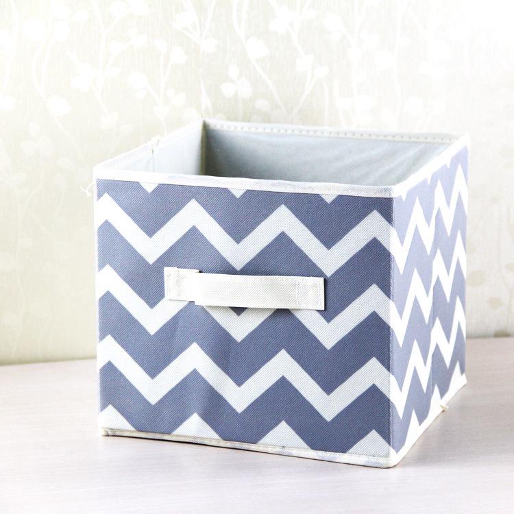 Open Storage Basket Folding Environment friendly Non woven Storage Box gray28*28*28cm