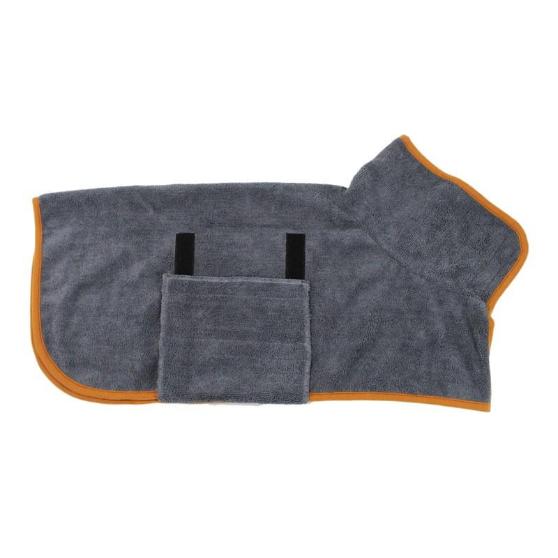 Quick-Dry Pet Hooded Towel Robe Super Absorbent Microfiber Dog Cat Bath Wrap Small Medium Large Breeds