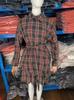 Completo Gonna a Quadri da Donna 2025: Set Camicia con Revers Casual e Gonna Pieghettata con Laccio