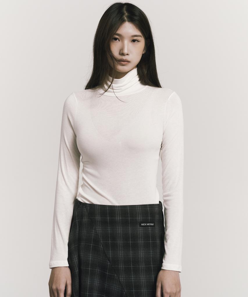 Nigaennikol [Essential] Soft Turtleneck Slim Top_6 Color