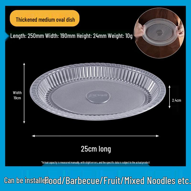 ZISIZ Small Disposable Round Plastic Plate