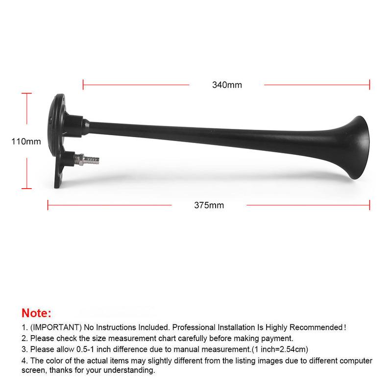 Tromba per Auto Camion 12V Trombetta Segnale Sonoro Tromba ad Aria Tweeter Super Forte Metallo Universale Singolo Compressore 180 Hertz Moto Barca