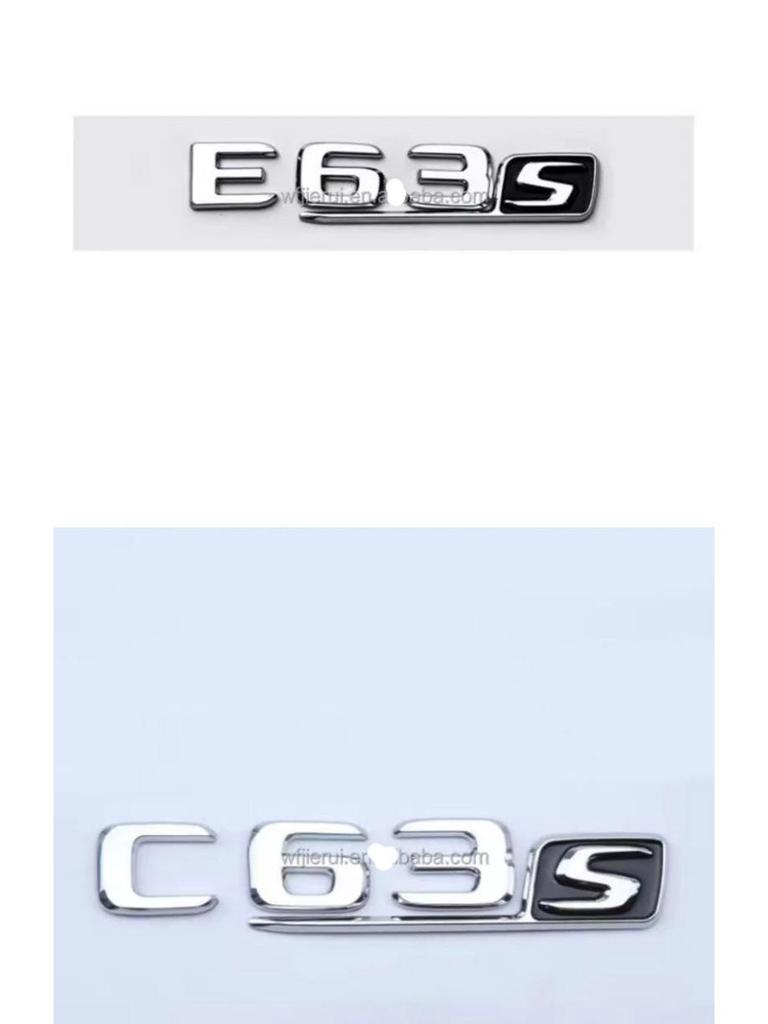 Black AMG Letter Badges for Mercedes C-Class, E-Class, GLS63s, E63s, C63s - Rear Tail Modified Car Stickers