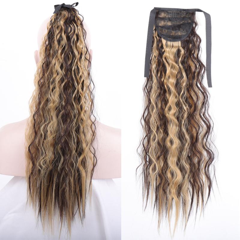 Women Ponytails Hair Extensions 22inches Afro Kinky Curly Hair Ponytail Hairpiece Drawstring Ponytails