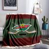 Minnesota Hockey Team Throws Blanket Flannel Blankets Plush for Couch Bed Gifts for Men Women Travel picnic blanket Christmas fan gifts