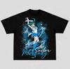 Unisex Vintage Sailor Mercury Sailor Moon Manga Print T-Shirt, 90s Anime Art Casual Streetwear T-shirt
