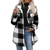 Fashionable Women's Mid-length Plaid Coat