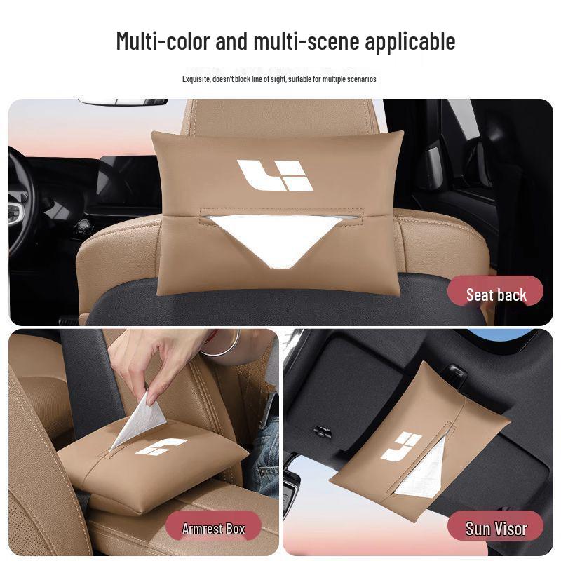 Ideal Car Tissue Box - Hanging Pull-out Design for Armrest