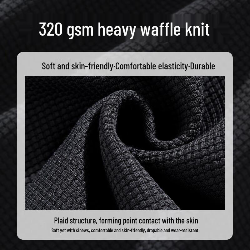 Baleno Men's Waffle Knit Letter Cuffed Casual Pants