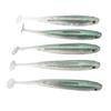 5Pcs Simulated Soft Fish Bait 3D Eyes Environmentally Friendly Silicone Artificial Fish Lure Green