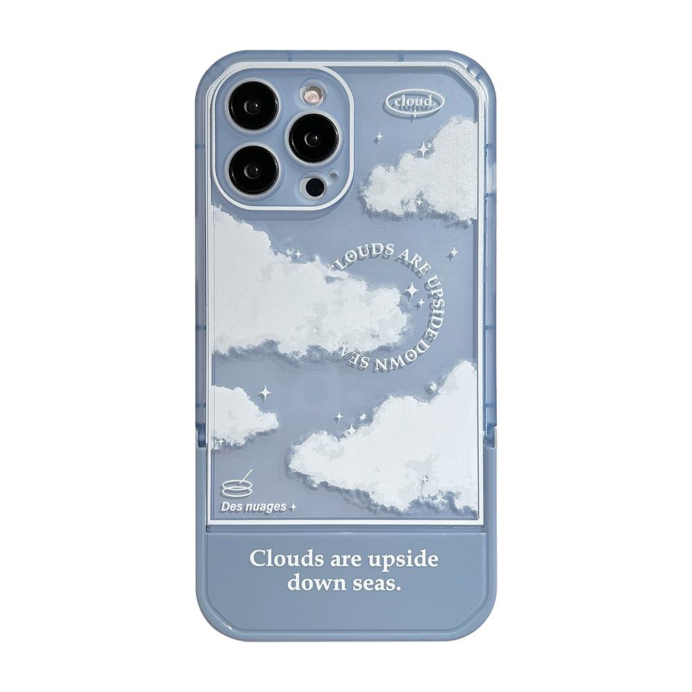 Simple and High End IPhone 16 Phone Case Apple 15 Promax Bracket XR Case 11 8 Suitable for Yuanfeng Blue 14