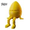 Unique Desktop Display 3D Printed Easter Egg Figurine, Articulated Humanoid Figure with Movable Joints, PLA Plastic Action Figures Shelf Sitter Statue