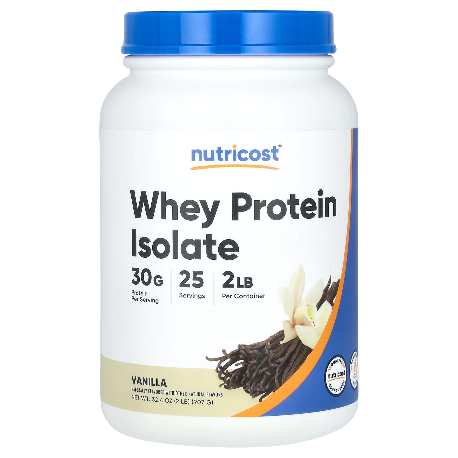 

Nutricost, whey protein isolate, vanilla, 907 g (2 lb)