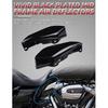 Amazicha Vivid Black Mid Frame Air Heat Deflectors Trim Left Right Set Compatible for Harley Touring and Trike 2009-2024 Models Without Cool Flow Fan