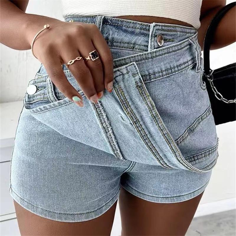 Y2k Denim Short For Girls All-Match Women's Shorts Zipper Fly High Waist Jean Shorts Fashion Elegant Daily Party Club Streetwear