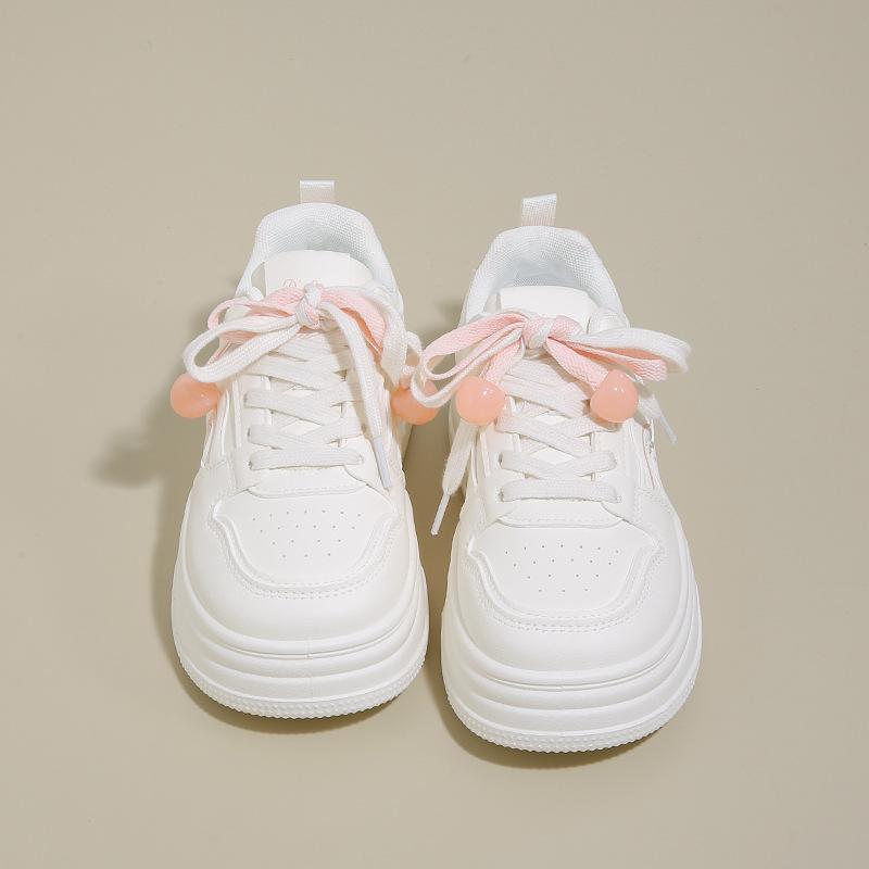 

Ladies Small White Shoes Autumn Designer Brand Thick Bottom Casual Sports Sneakers Campus Student Skateboard Shoes Zapatos Mujer 35 розовый