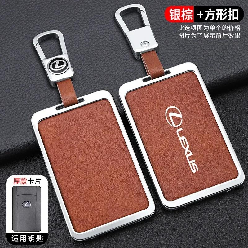 Zinklegierung Leder Auto NFC-Karte Intelligenter Fernschlüsselanhänger Hülle Abdeckung Schlüsselanhänger Halter Für Lexus F Sport ES LM GS IS NX RX LX LS RX300