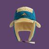 Japanese Style Bomber Hat Retro 5-Panel Color Matching Cycling Cap Men Women Autumn Winter Caps Plush Warm Ear Ski Pilot Hat