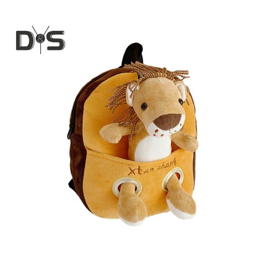 

Детская школьная сумка с рисунком животного, льва, фламинго, тигра, мягкая плюшевая легкая сумка с регулируемым плечевым ремнем, большой карман для путешествий A