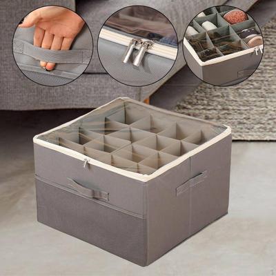 Foldable Shoe Organizer for Footwear Storage Box Multi Compartments Shoes Boot Bin