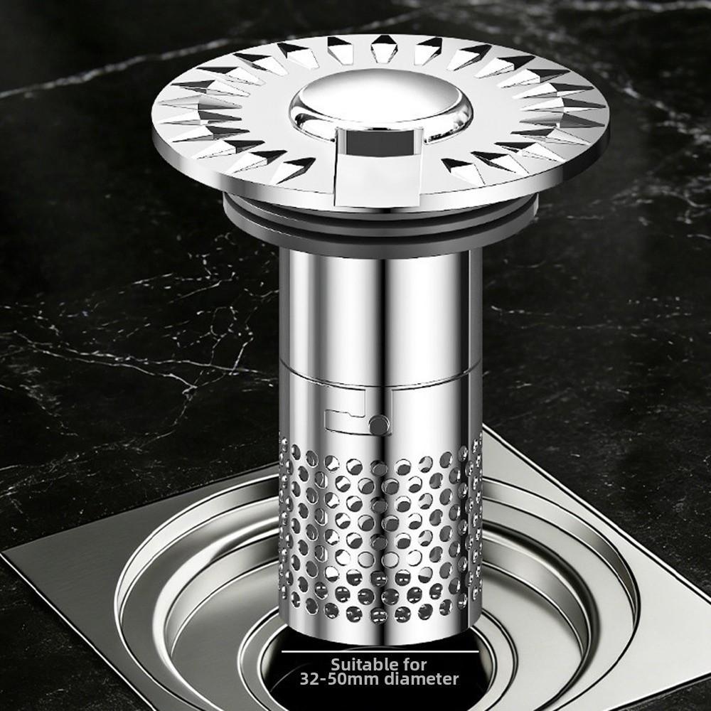 Durable Self-draining Floor Drain Core Auto Open Anti-Odor Deodorizing Drain Universal Anti-Clog Sink Strainer Household