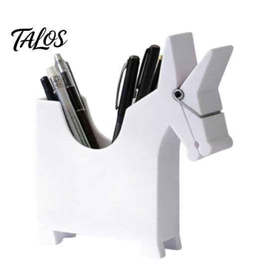 Office Desk Accessory Mule Shape Pen Holder, Multi-Functional 3-in-1 Organizer with Note Holder Business Three-in-one Card Box And Plastic Desktop for