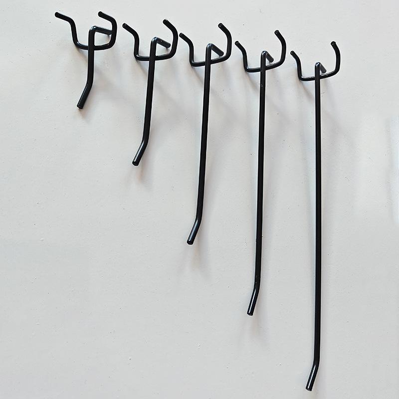Wall-Mounted Triangle Metal Hook for Pegboard - Black/White Ornaments Storage