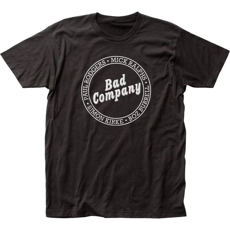

Bad Company Lineup Unisex T-Shirt Music Classic Concert Rock Band Tee New Black S