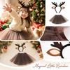 Children's Christmas Headband and Skirt Set for Holiday Costume