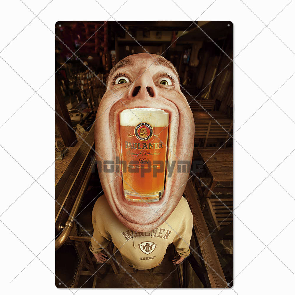 Beer Vintage Metal Tin Signs Bar Poster Pub Club Cafe Wall Decoration Retro Plaque Home Decor 20*30cm