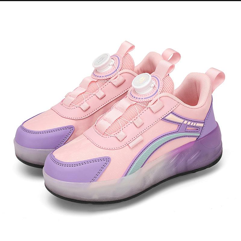 Men's and Women's Runaway Shoes Four-wheel Primary and Secondary School Students Pulley Shoes Automatic Roller Skating Children