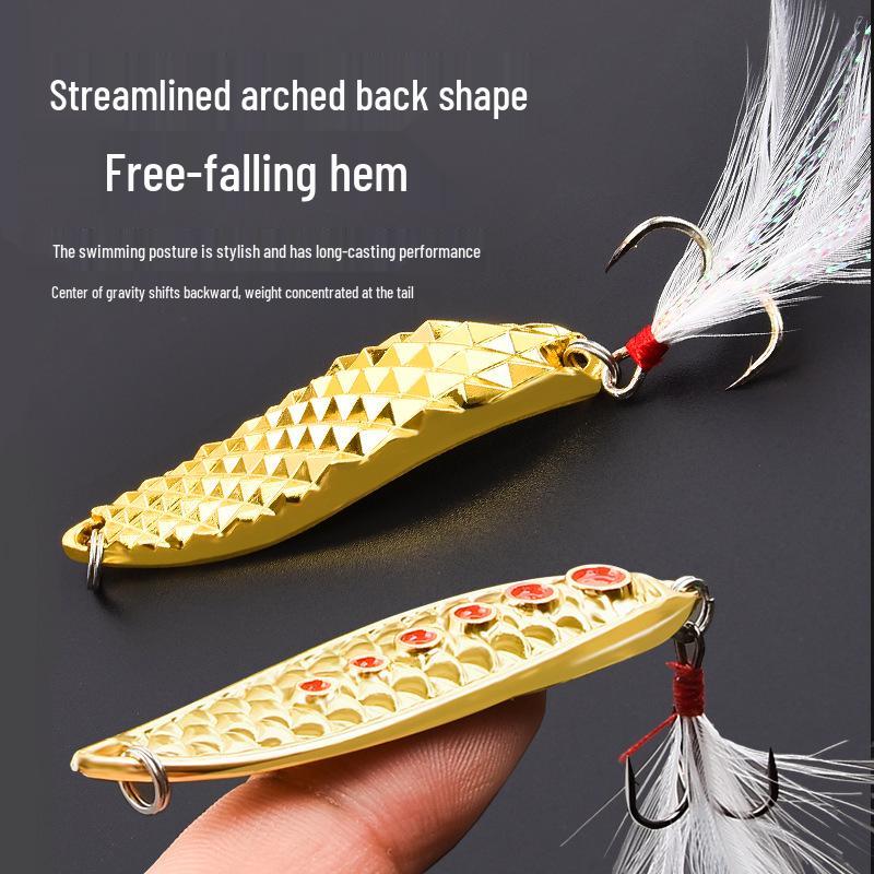 Sequin Long Cast Leech Iron Plate Vib Micro Lure for Freshwater Mandarin Fish & Aspius