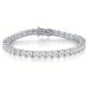 S925 Sterling Silver Zircon Tennis Bracelet, 2mm-7mm Hip-Hop Style, Fashionable Silver Jewelry Trend